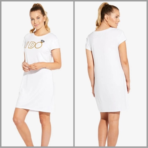 Adrianna Papell “I DO” Tee Dress 🤍💍 - Picture 1 of 9